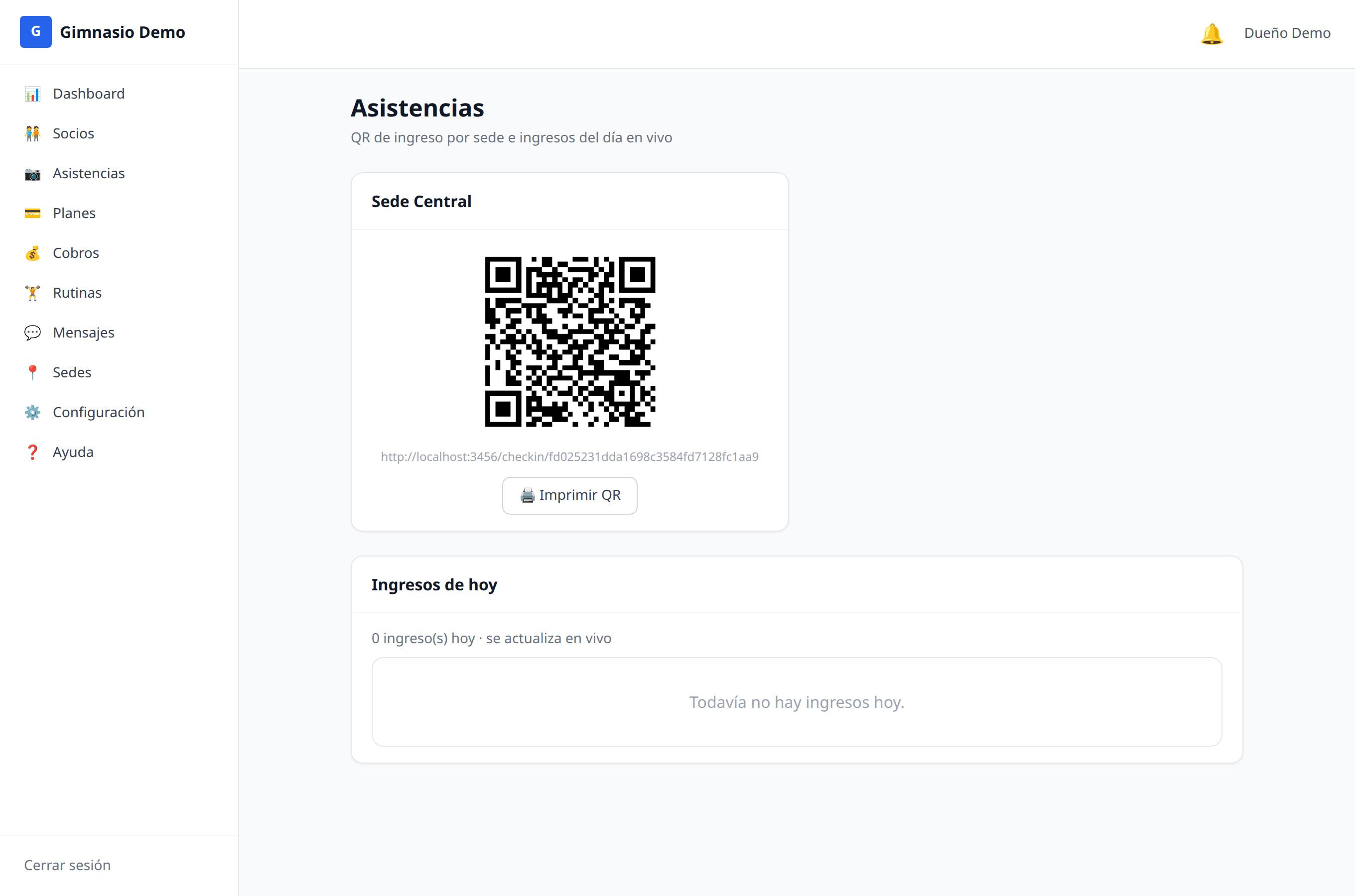 Control de ingreso con QR